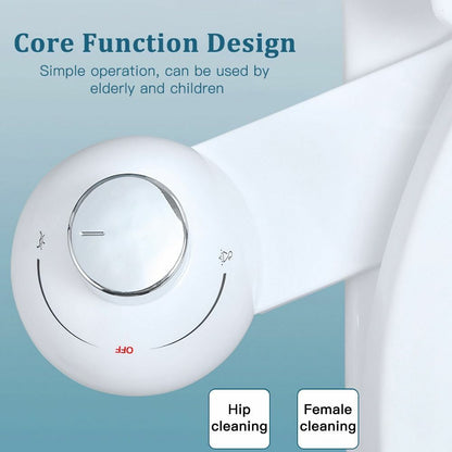 Bidet Ultra Thin Non Electric Toilet Seat Dual Nozzle Bidet Sprayer Fresh Water