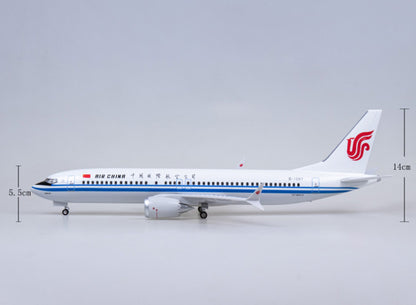 47CM 1:85 AIR CHINA BOEING 737 MAX Passenger Airplane Landing gear Resin Model