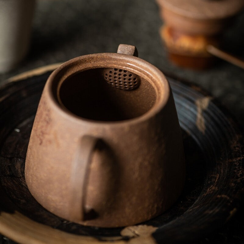 Traditional Craft Full Handmade Tea Pot Chinese Character Carve Yixing Zisha Pot