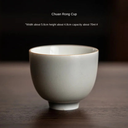 Ice Gray Glaze Cup Handmade Ceramic Tea Cup Tea Cup Home Bowls Cup Teacups