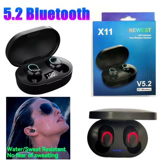 Bluetooth 5.2 Earbuds Waterproof Stereo Sport Wireless Headphones in Ear Headset