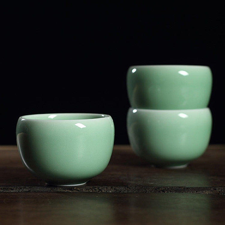 One Tea Cup Crackle Glaze Porcelain Cup Marked Longquan Celadon Cup Of Tea 85ml