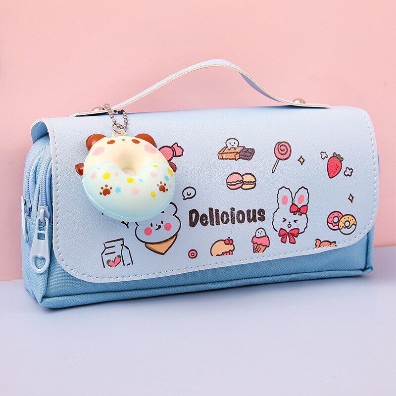 Kawaii Stationery Pensil Case Decompression Pencil Case Double Layer Pen Bag