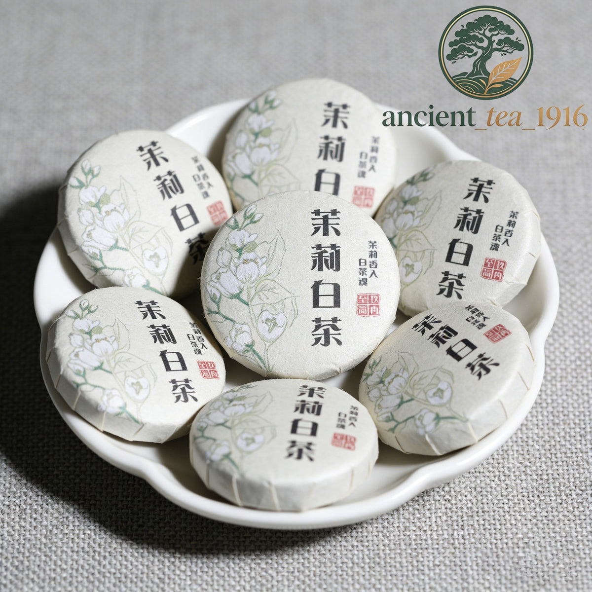 500g Jasmine Flower White Tea Cake Yunnan White Tea