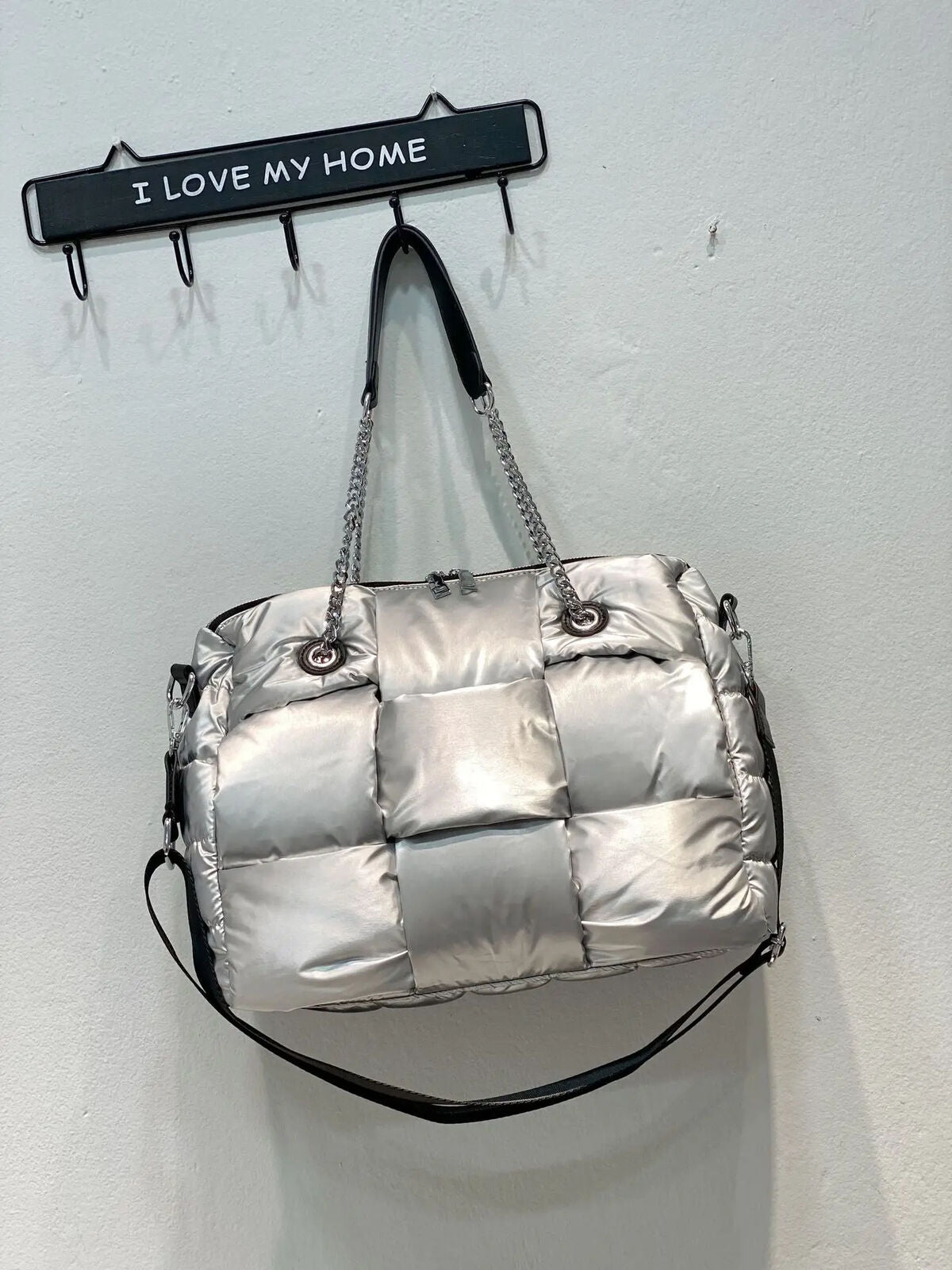Handbags Quilted Women Shoulder Bags Down Crossbody Bag Winter Purse