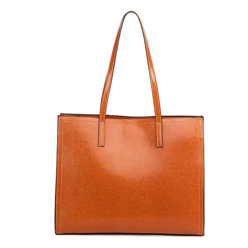 Genuine Leather Women's Large Handbag, Crossbody Shoulder Bag Satchel Tote Bag
