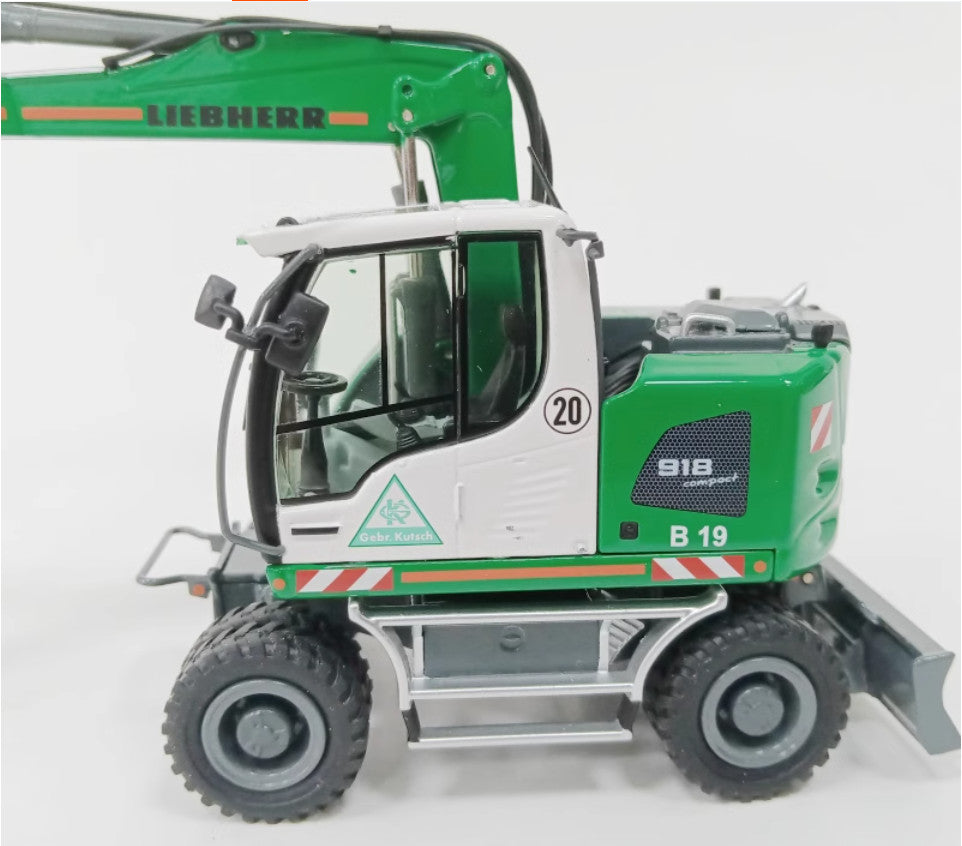 1:50 NZG LIEBHERR A918 Wheeled Excavator Gebr.Kutsch Machine Diecast Model