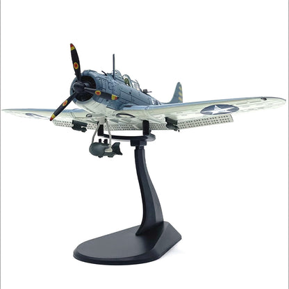1:72 Scale US SBD-3 Dive Bomber Fighter Alloy Aircraft Model Military Plane NEW