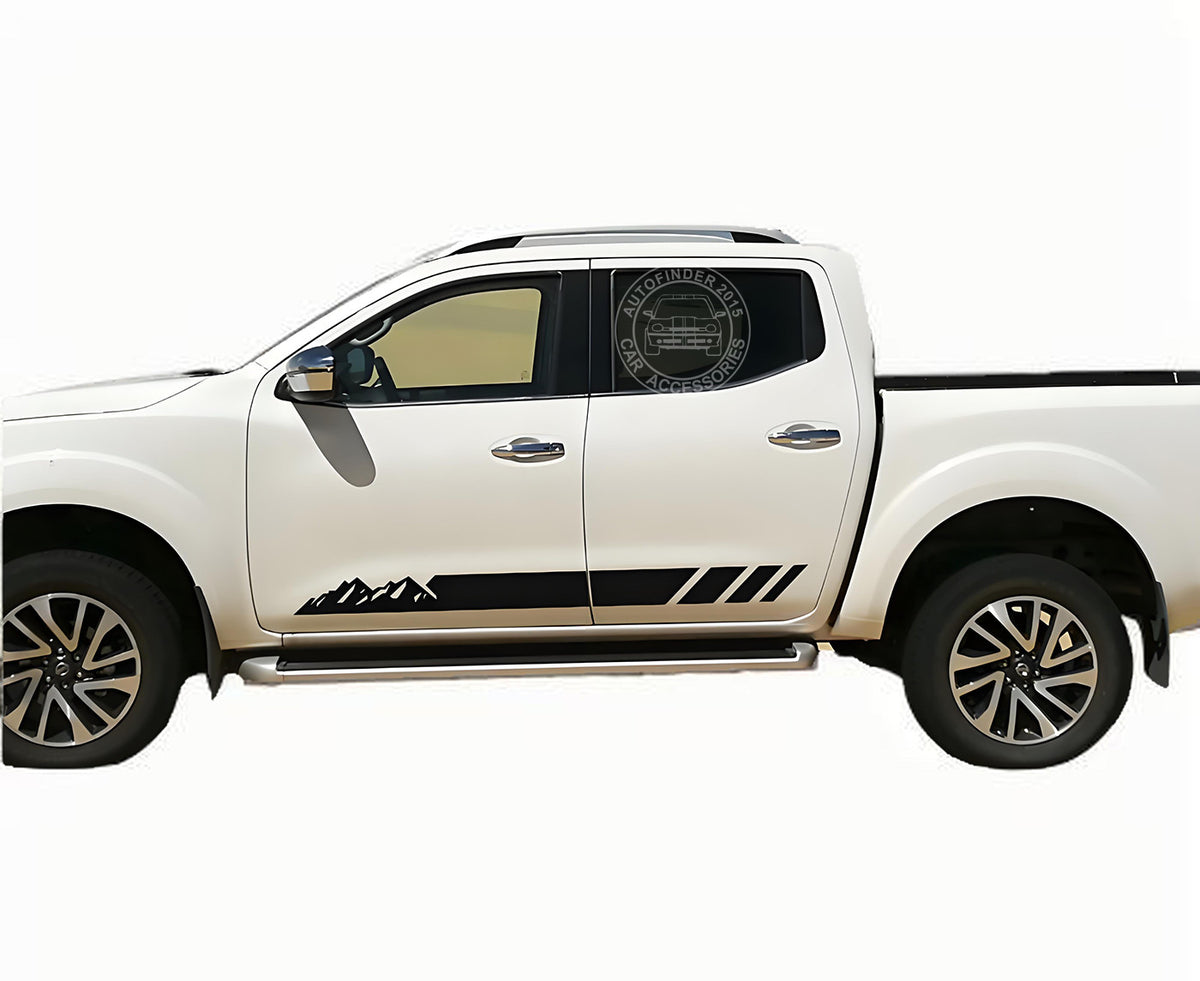Mountain Stripes Graphics Sticker For Nissan Navara Np300 Off Road Side Decals