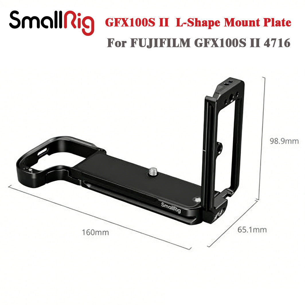 SmallRig L-Plate for Fujifilm GFX100S II –Dual Arca-Swiss, Extendable, Cold Shoe