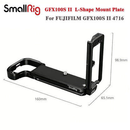 SmallRig L-Plate for Fujifilm GFX100S II –Dual Arca-Swiss, Extendable, Cold Shoe