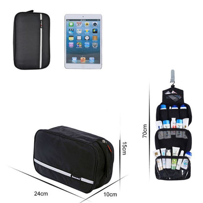 Toiletry Bag Black Travel Cosmetic Nylon Organizer Waterproof Makeup Storage 1PC