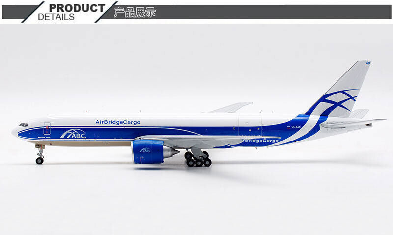 1:200 32CM JC Wings AirBridgeCargo BOEING 777-200LRF Airplane Diecast Model