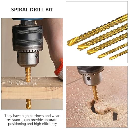 13Pcs HSS Titanium Coated Twist Drill Bit Set 1.5-6.5mm Hex Shank For wood Metal
