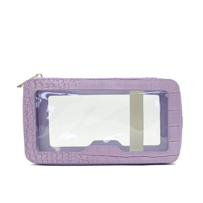 Crocodile Leather Travel Bag Fashion Waterproof Clear Makeup Storage Bag Zipper