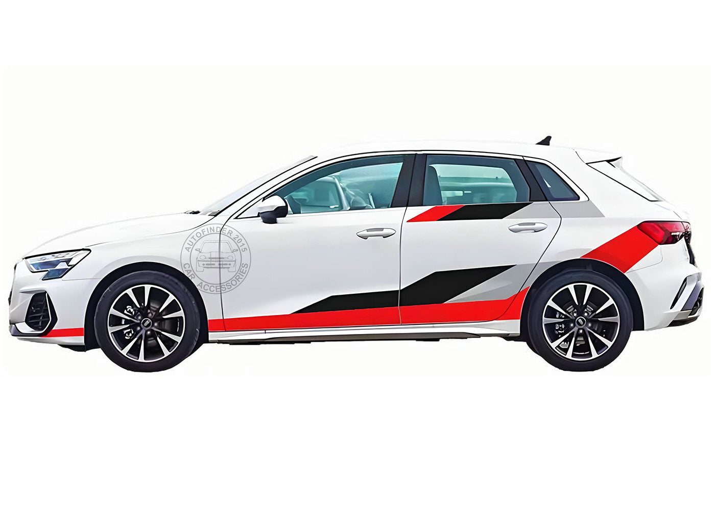 Motorsports Graphics Decal For Audi A3 Sportback Hood Side Sticker Racing Stripe