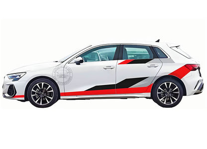 Motorsports Graphics Decal For Audi A3 Sportback Hood Side Sticker Racing Stripe
