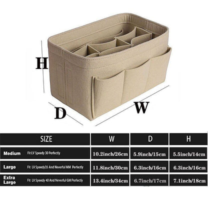 Make up Organizer Insert Bag Handbag Travel Inner Purse Cosmetic Bags Cosmetic