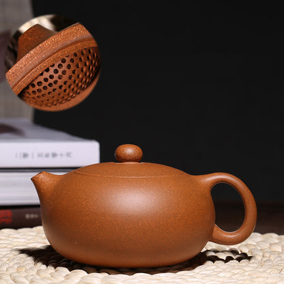 Tea Pot Chinese Yixing Zisha Duan Clay Full Handmade Marked Xishi Tea Pot 250ml