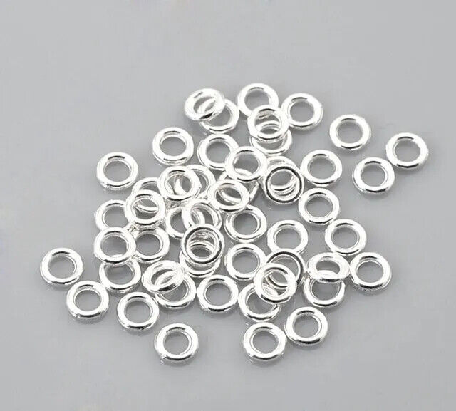500pcs Jump Rings Soldered Closed 6mm Wide 4.2mm Hole Jewelry Making Findings