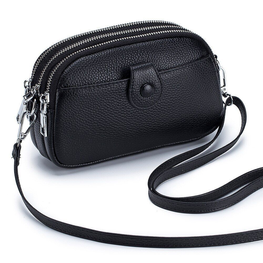 Spring Street Bag Trendy Genuine Leather Purse One Shoulder Messenger Bag Shell