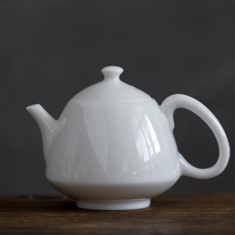White Porcelain Teapot Household Jade Porcelain Teapot Ceramic Kung Fu Tea Set