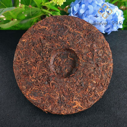 357g Bingdao Ripe Pu'er Compressed Tea Cake Yunnan Fermented Cost Effective Tea