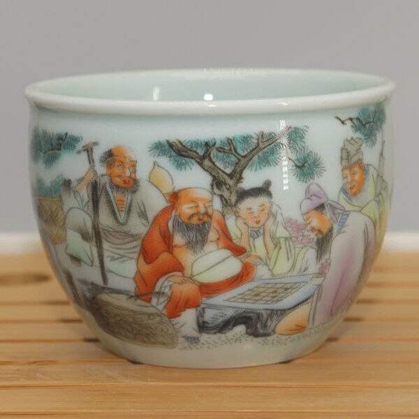 5cm Antique Ceramic Lion Tea Cup Qingming Retro Pinming Tea Master Cup Chinese