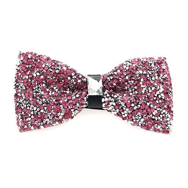 Men Bowtie Diamond Luxury Crystal Gem Tie Fashion Wedding Party Neckwear Banquet