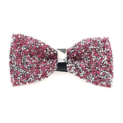 Men Bowtie Diamond Luxury Crystal Gem Tie Fashion Wedding Party Neckwear Banquet