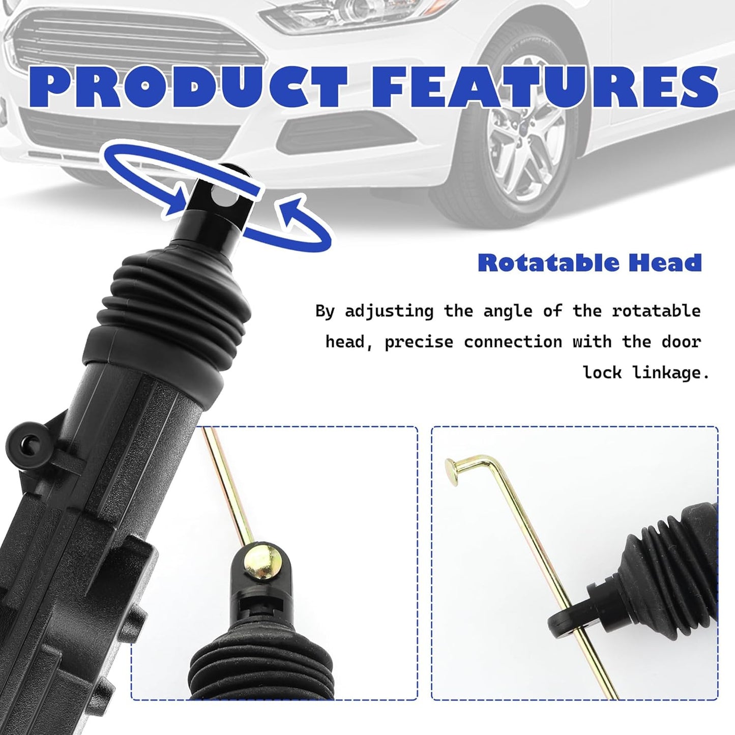 4x Universal Car Auto Heavy Duty Power Slave Door Lock Actuator Motor 2 Wire 12V