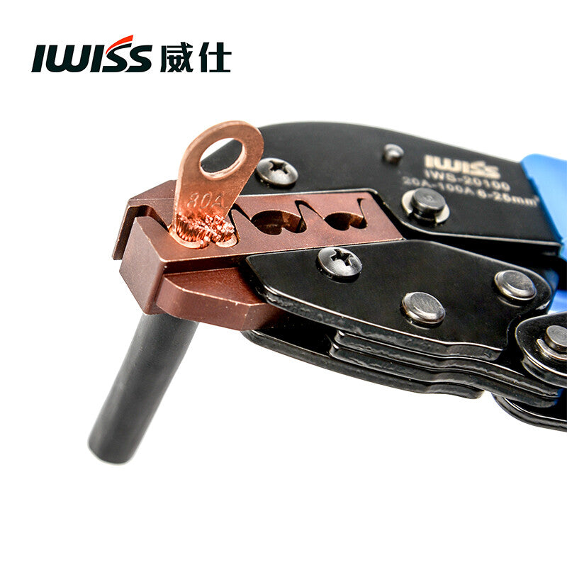 IWISS IWS-20100 Wire Clamp Pliers Wire Terminal Crimping Pliers Tool 6-25mm2