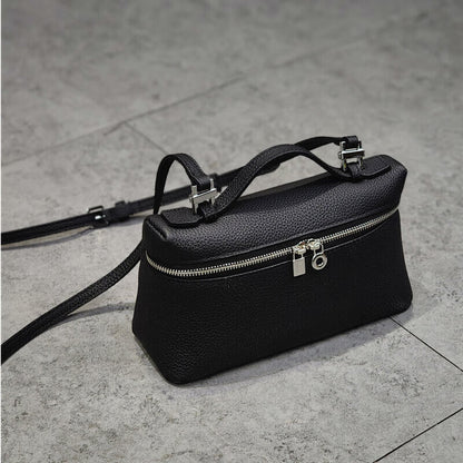 Small Mini Real Leather Box Tote Handbag Purse Crossbody Shoulder Bag Clutch