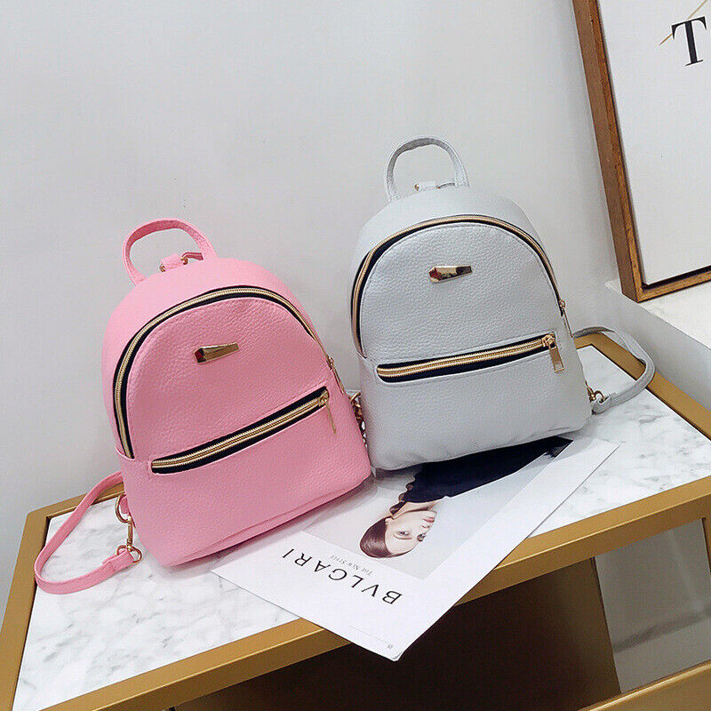 Women's Leather Backpack Satchel Trip Campus Female Rucksack Girls Shoulder Bag