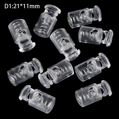 10pcs Cord Lock Plastic Stopper Cord Ends Buckle DIY Shoelace Bag Accessories!