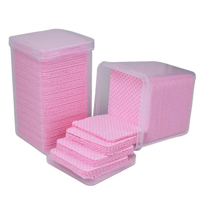 Eyelash Glue Remover Wipe 200Pcs Paper Cotton Lash Extension Cleaner Pad 48x48mm