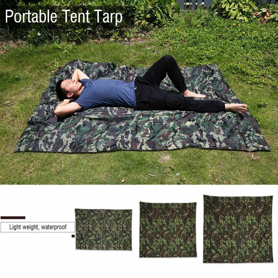 3 Sizes Camouflage Tent Tarp Camping Hunting Shelter Waterproof Outdoor Survival