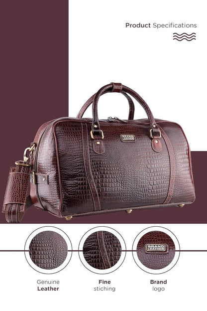 Genuine Leather Travel Duffel Bag Weekend Luggage Leather Duffle Bag