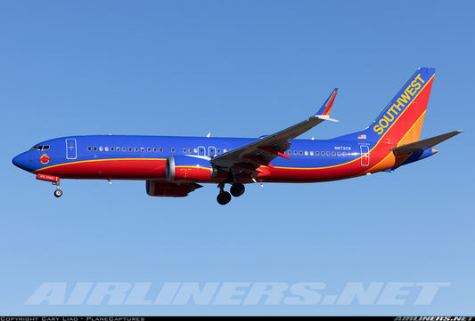 1:400 NG Lite SOUTHWEST AIRLINERS B737MAX8 Passenger Airplane Diecast Model