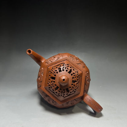 Chinese Yixing Zisha Clay Handmade Exquisite Teapot （六方宫灯 底款：陈鸣远）