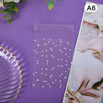 50Pcs/pack Transparent Self-adhesive Opp Bag Photo Cards Protective Storage Bag