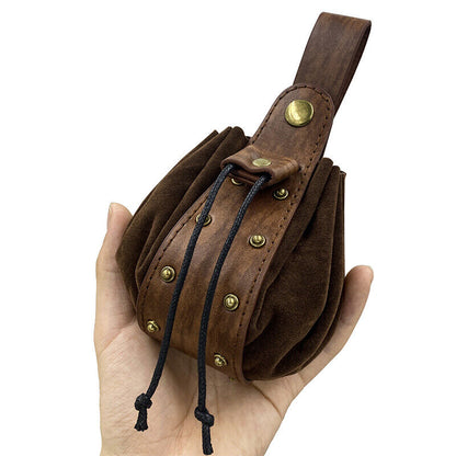 Medieval Vintage Waist Bag Hanging Belt Coin Purse Faux Leather Cosplay Props