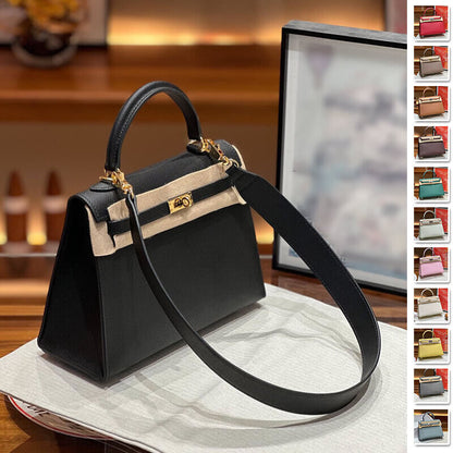 19/22/25/28 Real Leather Flap Handbag Tote Briefcase Fashion Purse Shoulder Bag