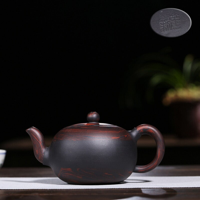 Handmade Tea Pot Marked Purple Clay Yixing Zisha Master Pot Chinese Kungfu Pots