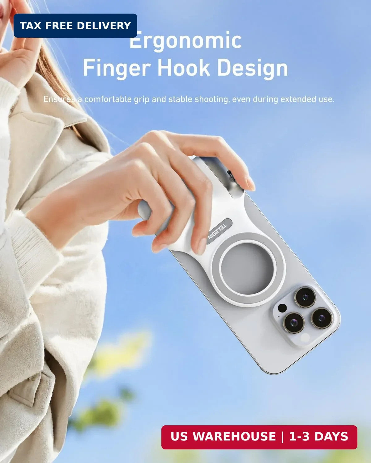TELESIN Creator Kit - Fun Shot Magnetic Phone Camera Grip + C03 Magnetic Selfie