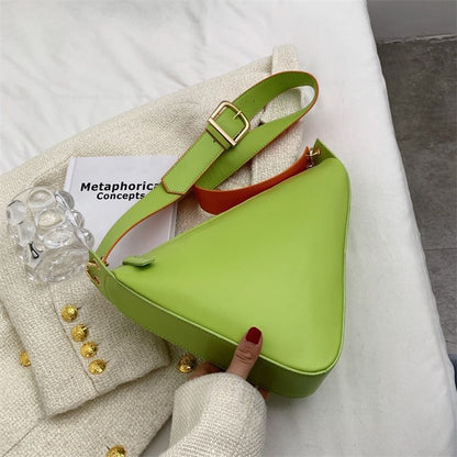 Triangular Shoulder Bag Tote Crossbody Purse Leather Messenger Bag 32*6*21.5 CM