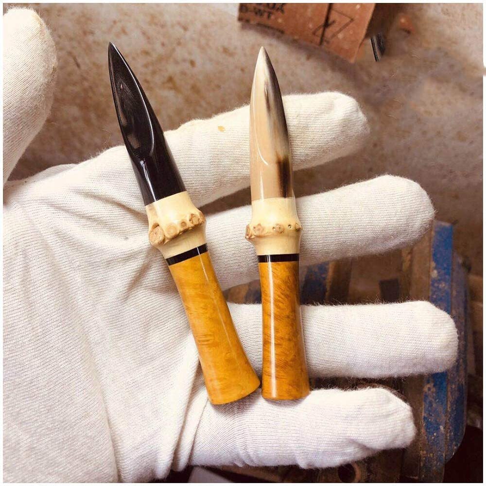 Tobacco Pipe CleanersTool 2 PCS Pipe Tamper Tool Briar Wood Handmade Carved Pipe