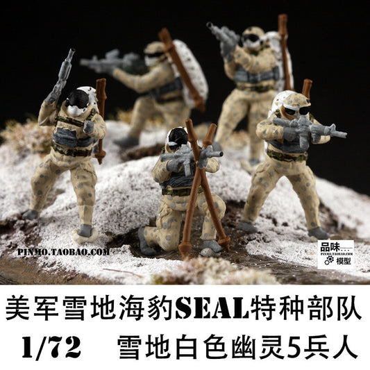 1/72 US Navy SEAL Special Forces Soldier 5 Soldier Model