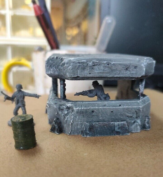 1/72 Machine Gun Bunker Model for Tank War Scenarios