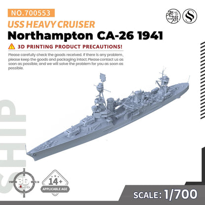 SSMODEL SS700553 1/700 Military Model Kit USS Northampton CA-26 Heavy Cruiser